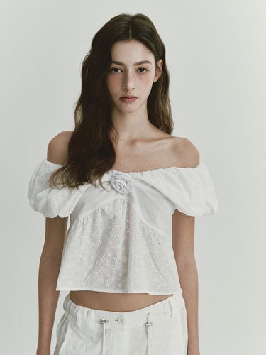 Puff Sleeveless Blouse - White - ASURA - Modalova