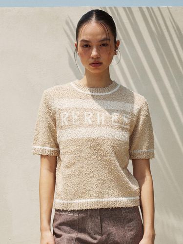 Logo Embroidered Knit Top - RE RHEE - Modalova