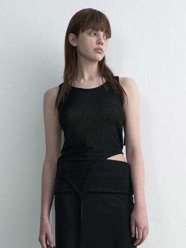 Garter Sleeveless Top_Black - STUDIO TABLE - Modalova