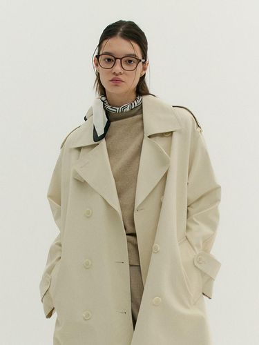 Basic Cotton Trench Coat - MOAT - Modalova