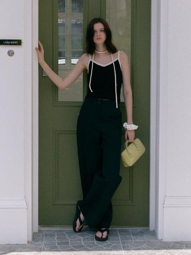 Linen Maxi Wide Pants_Moat Black - MOAT - Modalova