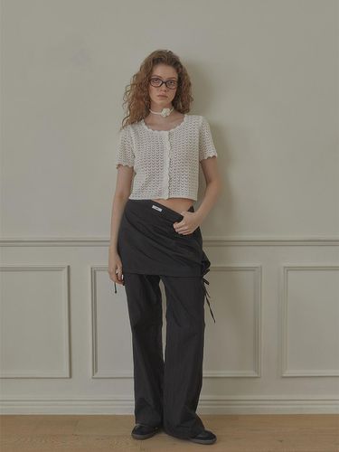 Skirt Layered Pants_Black - leterie - Modalova