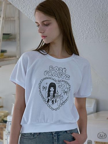 Barbie & Bunny T-shirt (White) - Rosefrantz - Modalova