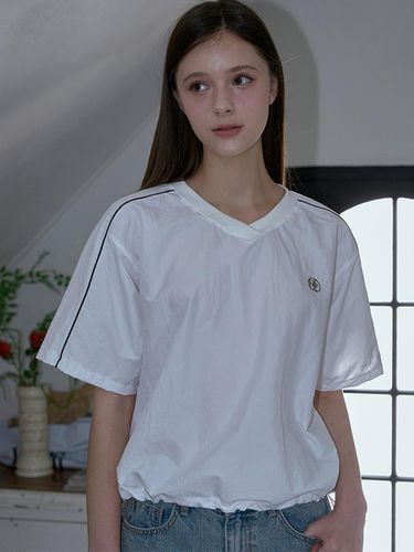 Nylon Piping T-shirt (White) - Rosefrantz - Modalova