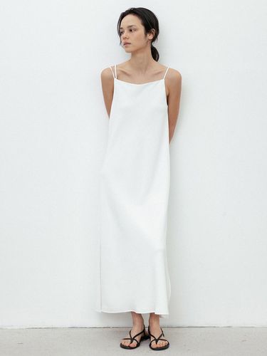 Bias Slip Dress_White - RRACE - Modalova