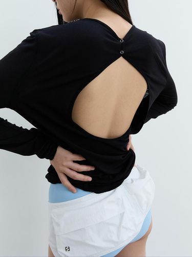 Back Hole Loose Top_Black - STUDIO TABLE - Modalova