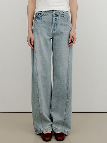 Basic Signature Wide Denim Pants - YUSE - Modalova