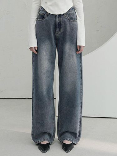 Brush Wide Denim Pants - Light Blue - vivacious - Modalova