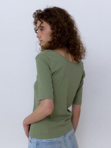 Reverse Slim T-shirt_Sage Green - UNNOUT - Modalova