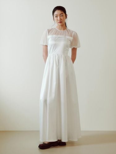 Bridal Sheer Ribbon Line Dress - GANISONG - Modalova