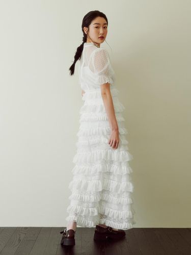 Bridal Dot Chichi Dress - White - GANISONG - Modalova