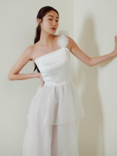 Bridal Rose Peony Dress - White - GANISONG - Modalova