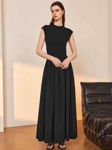 YY_Waist Pleated Dress - Black - yyiam - Modalova