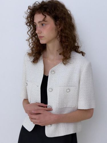 Summer Tweed Jacket_Beige - UNNOUT - Modalova