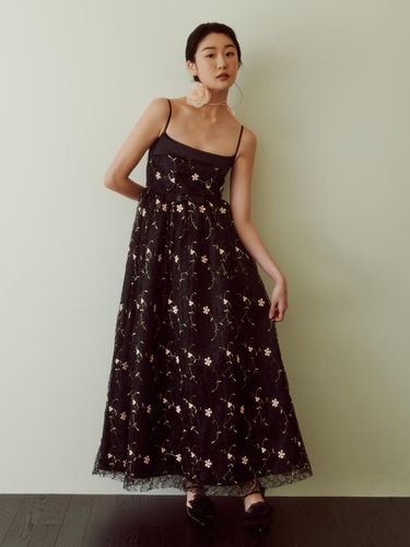 Bridal Monet Floral Dress - Black - GANISONG - Modalova