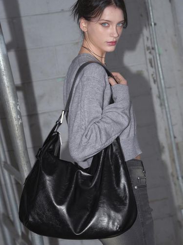 Select Buckle Cross Shopper Bag_Black - leathery - Modalova