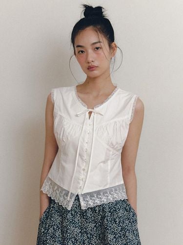 Iris Corset Blouse - White - GANISONG - Modalova