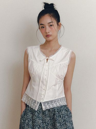 Iris Corset Blouse - White - GANISONG - Modalova