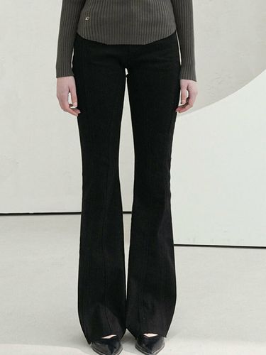 Slender Line Denim Pants - BLACK - vivacious - Modalova