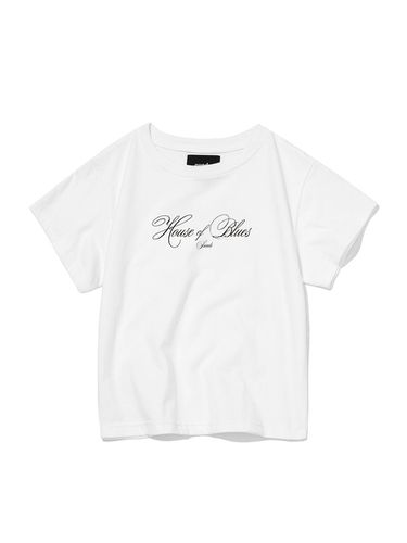 Handwritten Crop T-shirt_White - SUADE - Modalova