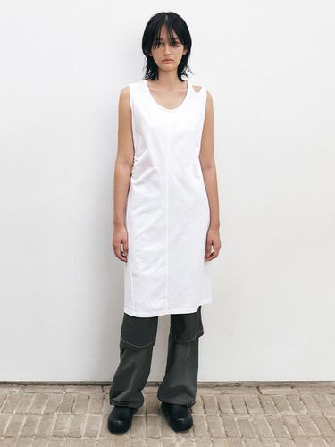 Unbalanced Cotton Dress_White - INSILENCE WOMEN - Modalova