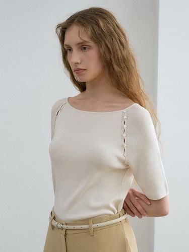 Button Golgi Knit Top - RENEJ - Modalova