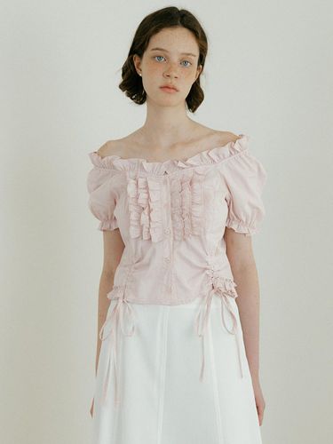 Clara Frill Blouse_Pink - Lucirzu - Modalova