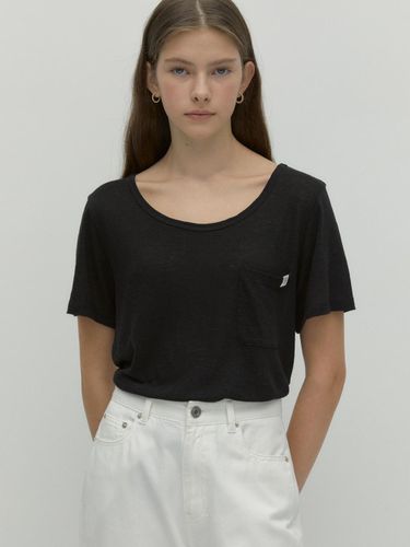 Basic U Neck T-shirt_Black - DEPOUND - Modalova