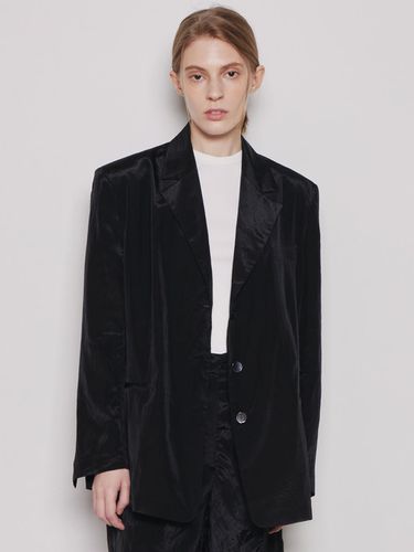 Shimmering Semi Oversized Jacket_Black - REFINED902 - Modalova