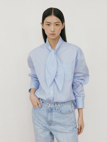 Tie Overfit Cotton Shirt_Stripe - Lucirzu - Modalova