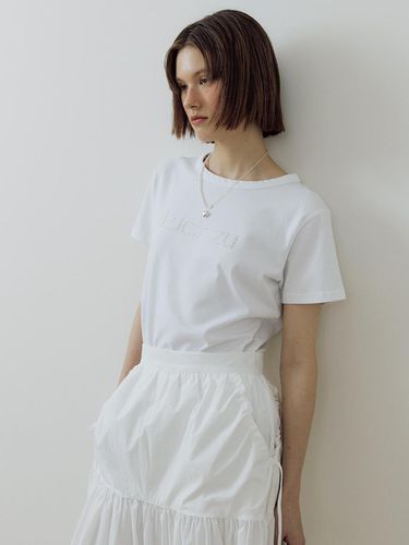 Lucir zu Shining Sleeve Top_White - Lucirzu - Modalova