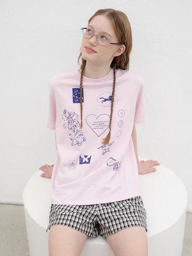 Drawing Diary Oversized T-shirt - poev - Modalova