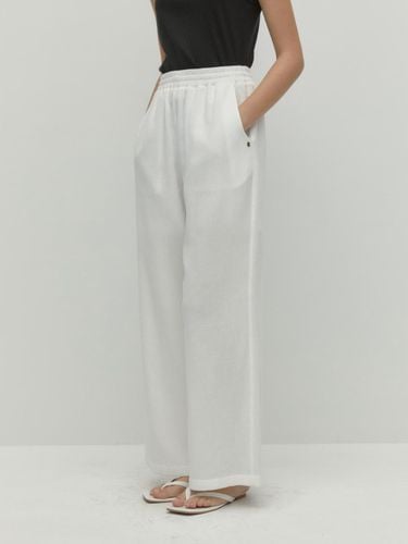 Wide Banding Pants_White - DEPOUND - Modalova