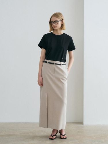 Slit Unbalance H-Line Skirt - RENEJ - Modalova