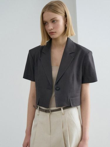 Collar Linen Half Jacket - RENEJ - Modalova