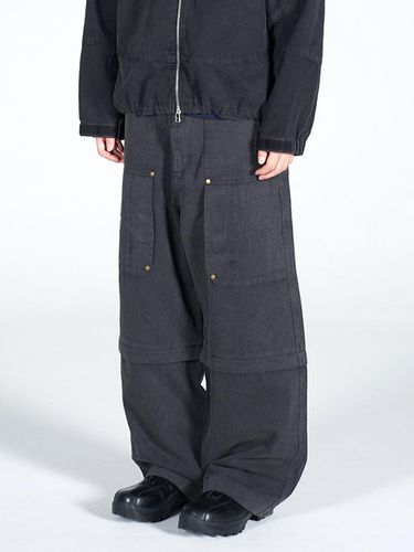 Washed Cargo Denim Pants_Black - FUTURE LAB - Modalova