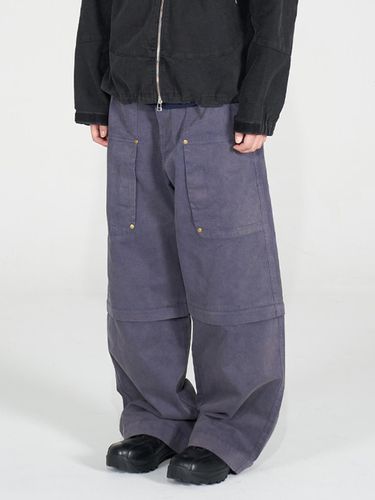 Washed Cargo Denim Pants_Navy - FUTURE LAB - Modalova