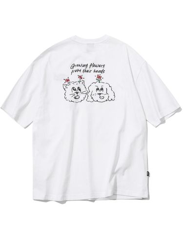 Cat Puppy Embroidery T-shirt_White - CPGN - Modalova