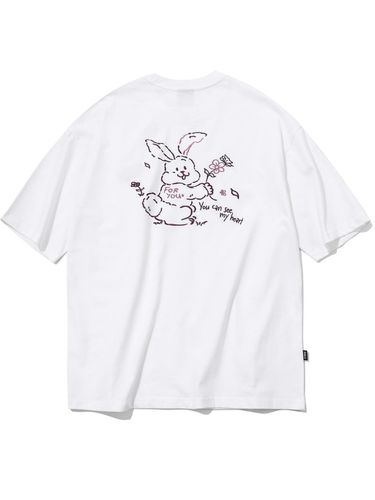 Heart Embroidery T-shirt_White - CPGN - Modalova