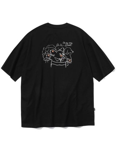 Don't Push Me Embroidery T-shirt_Black - CPGN - Modalova