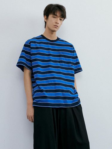 Washed Stripe 1/2 T-shirt_Blue Stripe - endoor - Modalova