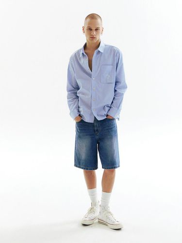 Basic Blue Denim Shorts - CHOWOO - Modalova