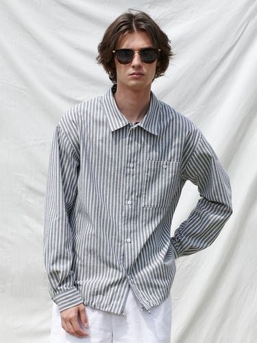 Stripe Casual Pocket Shirt - PINBLACK - Modalova