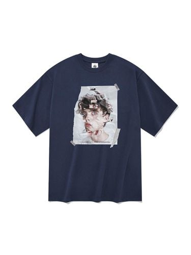 Face Short Sleeves T-Shirt - Navy - RADINEO - Modalova