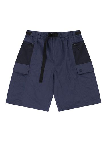 Nylon Mix Belted Shorts - Navy - OFFGRID - Modalova