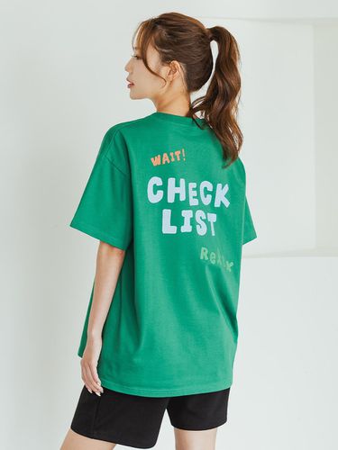 CHECK LIST Oversized Short Sleeves T-Shirt - alvinclo - Modalova