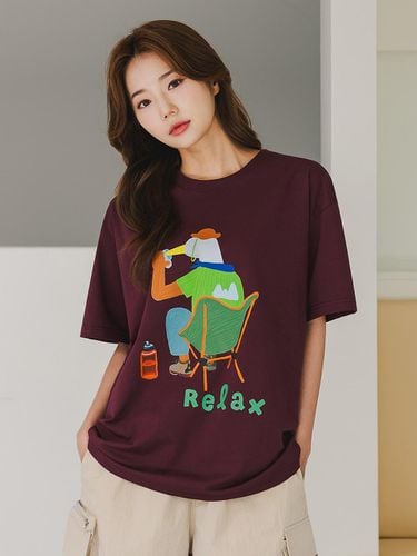 RELAX Oversized Short Sleeves T-Shirt - alvinclo - Modalova