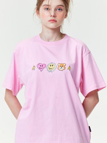 Friday Smile T-Shirt - Pink - MISTERCHILD - Modalova