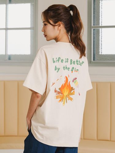 LIGHT UP Oversized Short Sleeves T-Shirt - alvinclo - Modalova