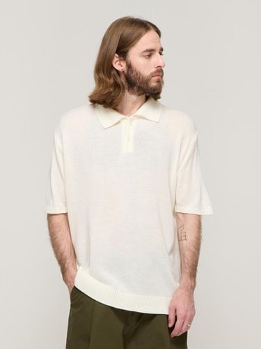 Standard Button Collar Short Sleeve Knit Top - CARGOBROS - Modalova